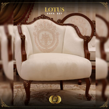 Handmade Lotus Brown Beige Chair