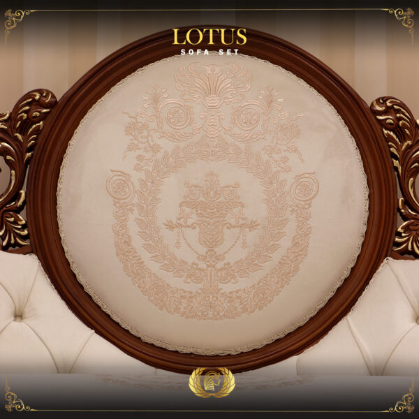 Handmade Lotus Brown Beige Loveseat 8