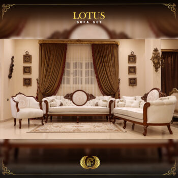 Handmade Lotus Brown Beige Sofa set