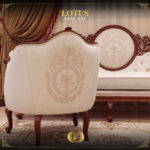 Handmade Lotus Brown Beige Chair 16