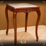 Handmade Lotus Brown End Table 7
