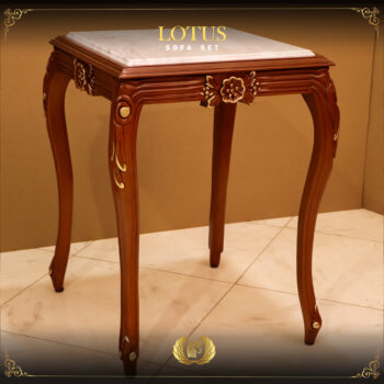 Handmade Lotus Brown End Table
