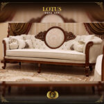 Handmade Lotus Brown Beige Sofa 12