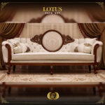 Handmade Lotus Brown Beige Sofa 11