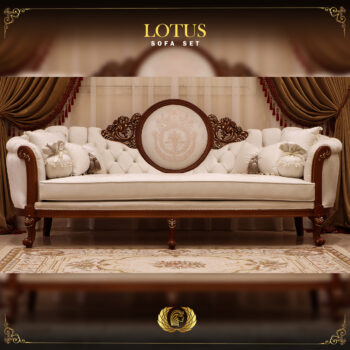 Handmade Lotus Brown Beige Sofa