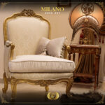 Handmade Milano Gold Beige Chair 7