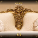 5PCS Handmade Milano Gold Beige Sofa Set 17
