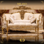 5PCS Handmade Milano Gold Beige Sofa Set 14