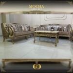 4pcs Handmade Champagne Mocha Sofa Set 14
