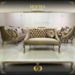 4pcs Handmade Champagne Mocha Sofa Set 16