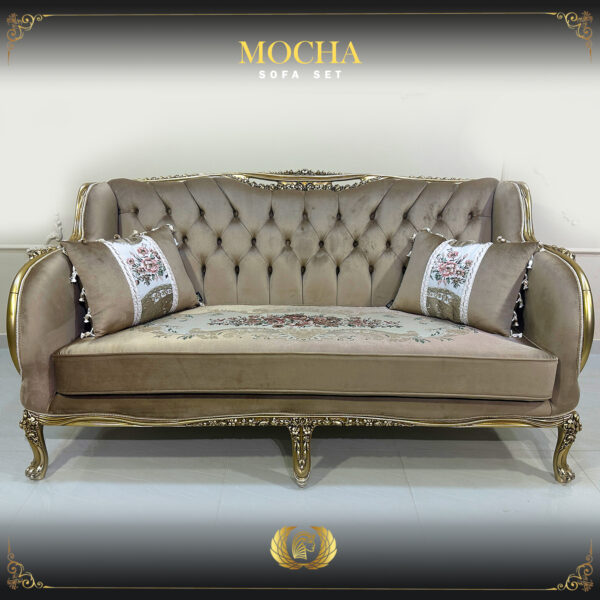 Handmade Champagne Mocha Loveseat 7