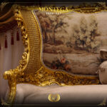5PCS Handmade Montega Gold Sofa Set 16