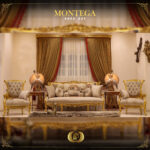 5PCS Handmade Montega Gold Sofa Set 14