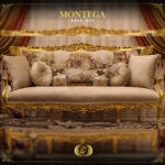 5PCS Handmade Montega Gold Sofa Set 17