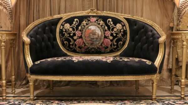 Black and Gold Sofa