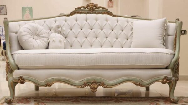 Handmade 4Pcs- Caval White Sofa Set 21