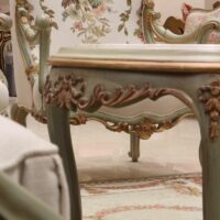 Handmade 4Pcs- Caval White Sofa Set Handmade Living Mobilia Cleopatra 37 Handmade 4Pcs- Caval White Sofa Set 37