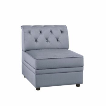 Gray Velvet Bois II Modular – Armless Chair by ACME