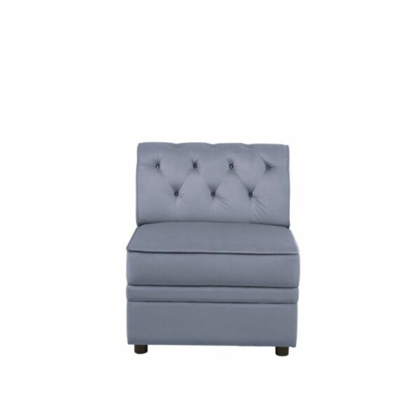 Gray Velvet Bois II Modular – Armless Chair by ACME 14