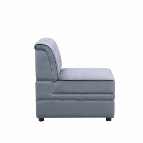 Gray Velvet Bois II Modular – Armless Chair by ACME 15