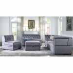 Gray Velvet Bois II Modular – Armless Chair by ACME Luxury Living Room Furniture Mobilia Cleopatra 30 Gray Velvet Bois II Modular – Armless Chair by ACME 30