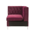Burgundy Velvet Jaszira Modular – Wedge 57334 by ACME Luxury Living Room Furniture Mobilia Cleopatra 13 Burgundy Velvet Jaszira Modular – Wedge 57334 by ACME 13