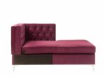 Burgundy Velvet Jaszira Modular – Chaise by ACME Luxury Living Room Furniture Mobilia Cleopatra 15 Burgundy Velvet Jaszira Modular – Chaise by ACME 15