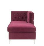 Burgundy Velvet Jaszira Modular – Chaise by ACME Luxury Living Room Furniture Mobilia Cleopatra 16 Burgundy Velvet Jaszira Modular – Chaise by ACME 16