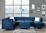 Jaszira Modular – Chaise in Blue Velvet 57343 by ACME Luxury Living Room Furniture Mobilia Cleopatra 26 Jaszira Modular – Chaise in Blue Velvet 57343 by ACME 26