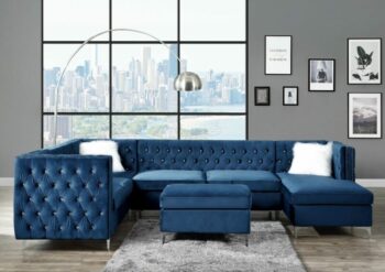Jaszira Modular – Left Facing & Right Facing Arms in Blue Velvet 57340 by ACME