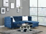 Jaszira Modular Wedge in Blue Velvet 57344 by ACME Luxury Living Room Furniture Mobilia Cleopatra 19 Jaszira Modular Wedge in Blue Velvet 57344 by ACME 19