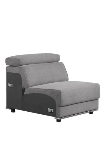 Gray Fabric Alwin Modular – Armless Chair by ACME