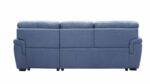 Blue Fabric Haruko Reversible Sectional Sofa W/Sleeper & Storage 55540 by ACME Luxury Living Room Furniture Mobilia Cleopatra 19 Blue Fabric Haruko Reversible Sectional Sofa W/Sleeper & Storage 55540 by ACME 19