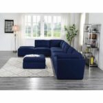 Blue Fabric Crosby Modular – Armless Chair by ACME 23