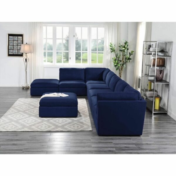 Blue Fabric Crosby Modular – Armless Chair by ACME 15