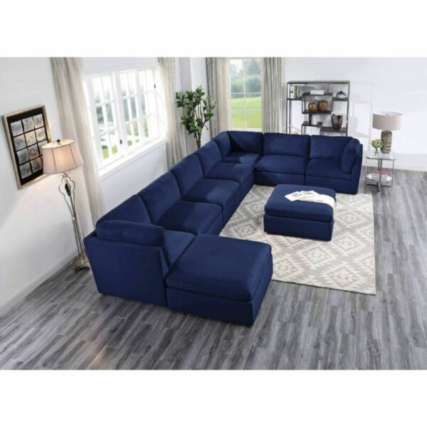 Blue Fabric Crosby Modular – Armless Chair by ACME 17
