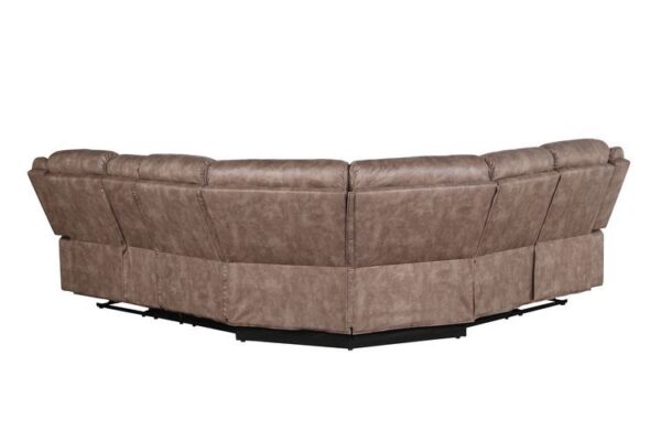 Chocolate Velvet Dollum Motion Sectional Sofa LV00397 by ACME 13