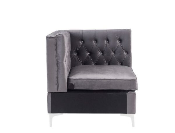 Jaszira Modular – Wedge in Gray Velvet 57374 by ACME 10