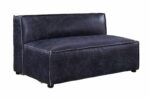 Blue Leather Birdie Modular – Armless Loveseat 56596 by ACME Luxury Living Room Furniture Mobilia Cleopatra 13 Blue Leather Birdie Modular – Armless Loveseat 56596 by ACME 13