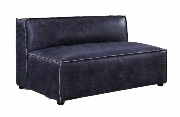 Blue Leather Birdie Modular – Armless Loveseat 56596 by ACME 8