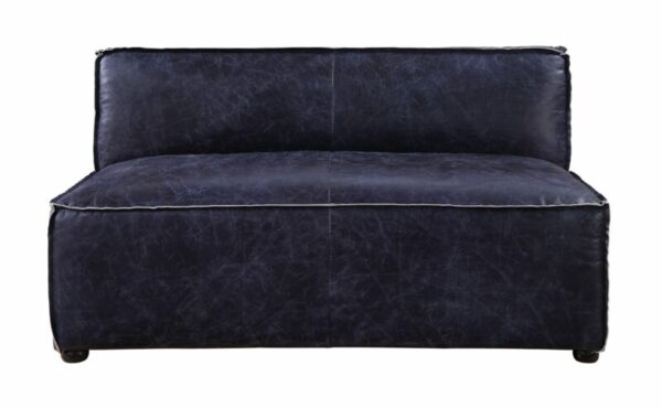 Blue Leather Birdie Modular – Armless Loveseat 56596 by ACME 9