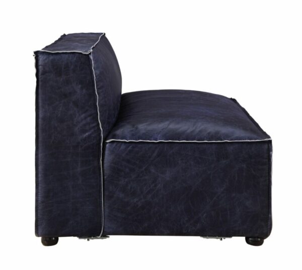 Blue Leather Birdie Modular – Armless Loveseat 56596 by ACME 10