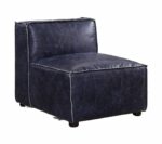 Blue Leather Birdie Modular – Armless Chair 56595 by ACME Luxury Living Room Furniture Mobilia Cleopatra 15 Blue Leather Birdie Modular – Armless Chair 56595 by ACME 15