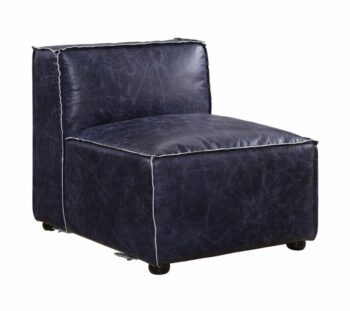 Blue Leather Birdie Modular – Armless Chair 56595 by ACME