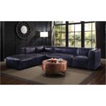 Blue Leather Birdie Modular – Armless Loveseat 56596 by ACME Luxury Living Room Furniture Mobilia Cleopatra 17 Blue Leather Birdie Modular – Armless Loveseat 56596 by ACME 17