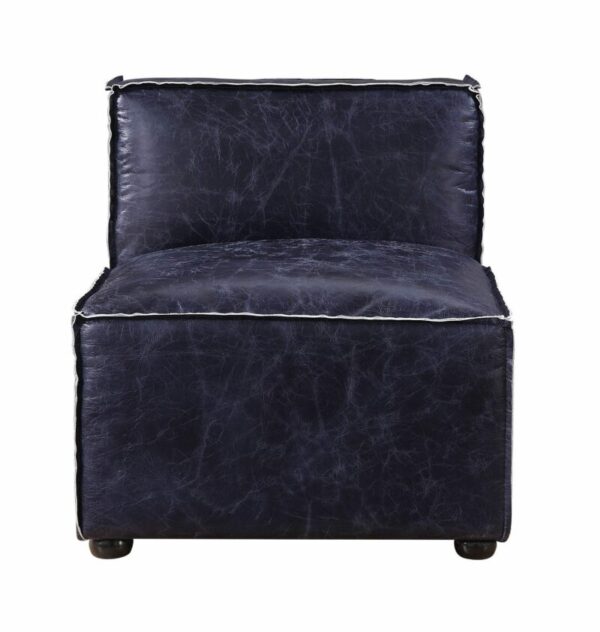 Blue Leather Birdie Modular – Armless Chair 56595 by ACME 10