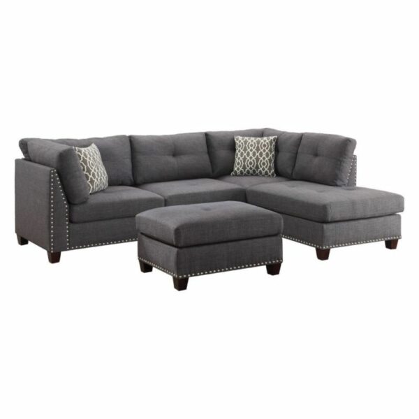 Light Charcoal Laurissa Sectional Sofa by ACME 10