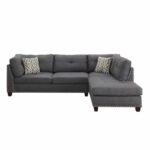 Light Charcoal Laurissa Sectional Sofa by ACME Luxury Living Room Furniture Mobilia Cleopatra 18 Light Charcoal Laurissa Sectional Sofa by ACME 18