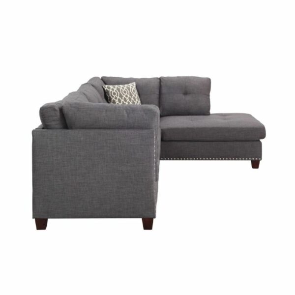 Light Charcoal Laurissa Sectional Sofa by ACME 12