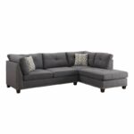 Light Charcoal Laurissa Sectional Sofa by ACME Luxury Living Room Furniture Mobilia Cleopatra 20 Light Charcoal Laurissa Sectional Sofa by ACME 20